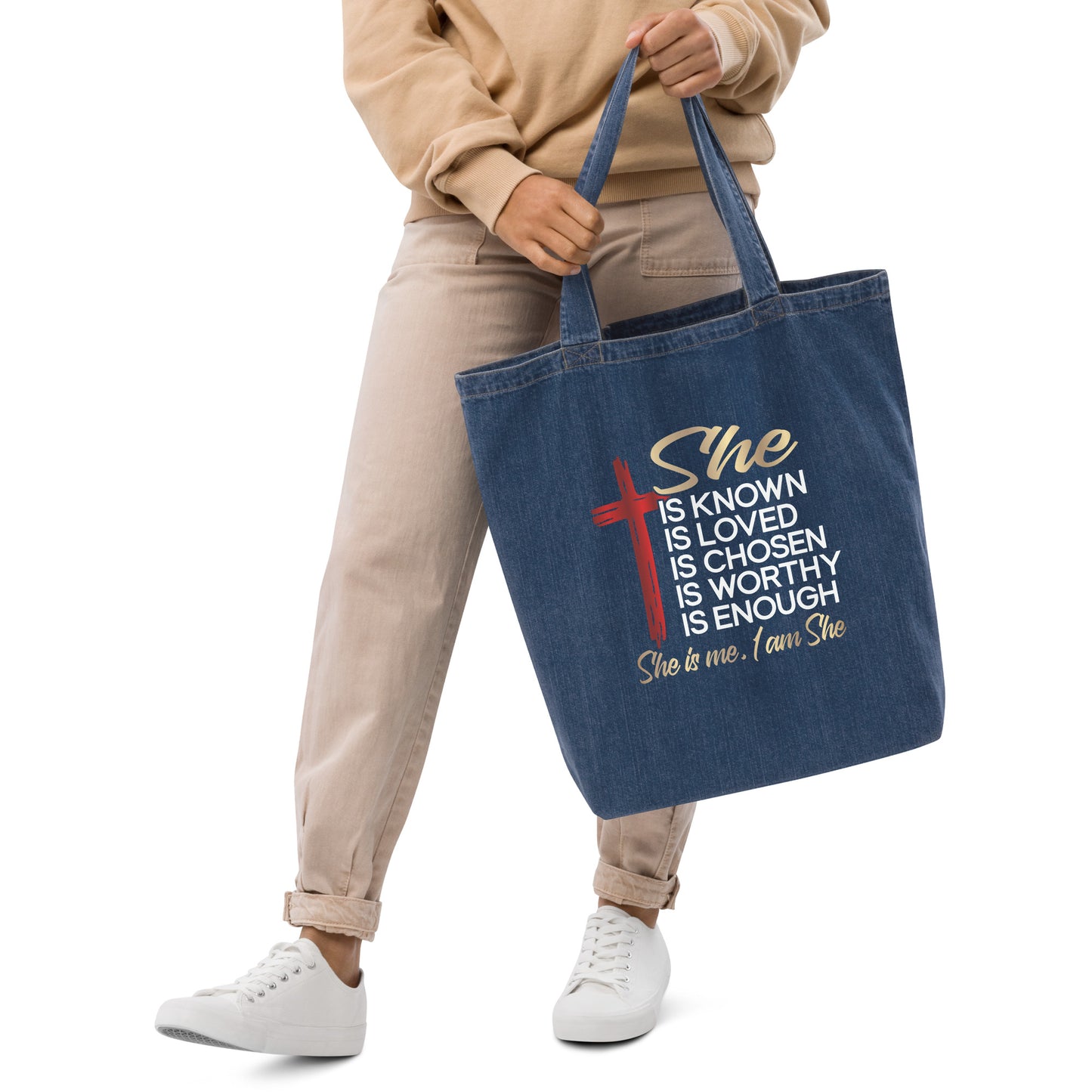 Organic (SHE) Denim Tote Bag